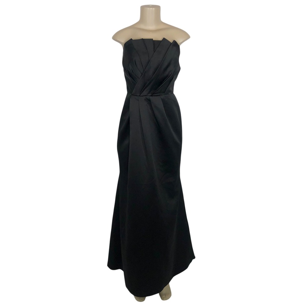 Vintage Vera Wang Pleated Satin Formal Evening Gown Dress MEASURES AS A SIZE 4